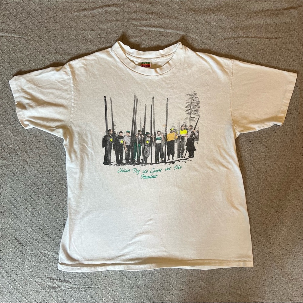 Rare Vintage Colorado Shirt Ski Neon Steamboat Cyrk XL Single Stitch Shirt